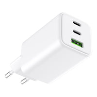 ALKAYA 65W WALL CHARGER TRIPLE PORT (TYPE-A + TYPE-C) - WHITE