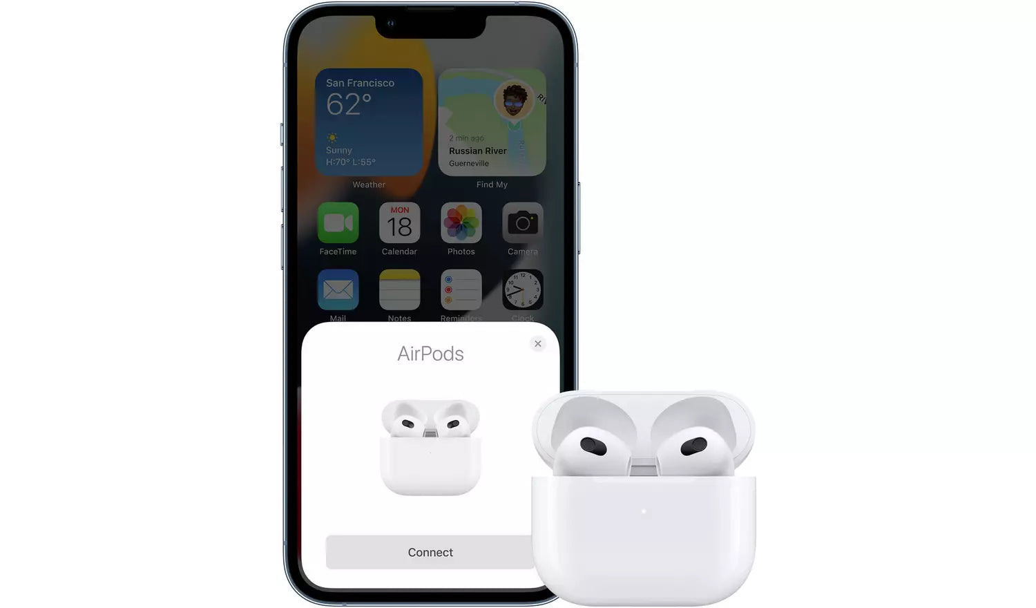 APPLE AIRPODS 3RD GEN. WITH LIGHTNING CHARGING CASE - WHITE