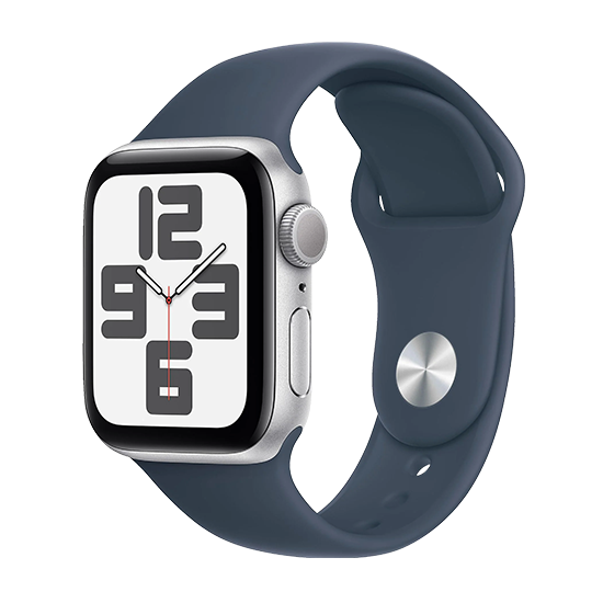 Watch Apple Watch SE2 (2023) GPS 40mm Silver Aluminium Case with Sport Band S/M - Storm Blue