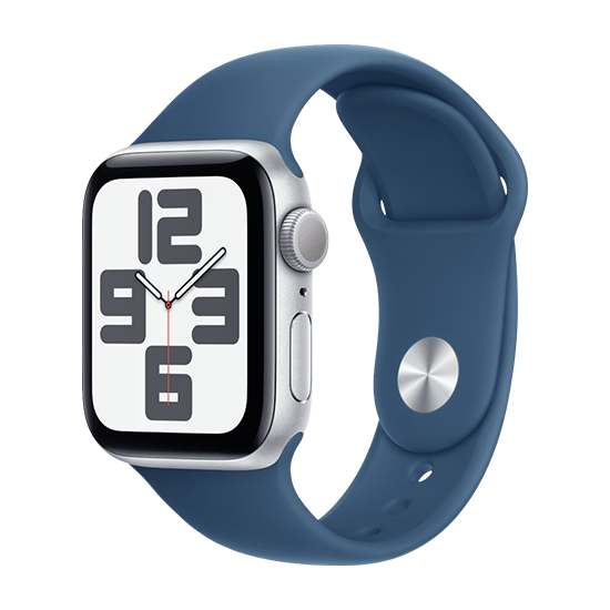 Watch Apple Watch SE2 (2023) V2 GPS 40mm Silver Aluminium Case with Sport Band M/L - Storm Blue