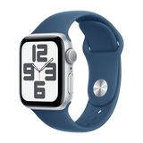 Watch Apple Watch SE2 (2023) V2 GPS 40mm Silver Aluminium Case with Sport Band M/L - Storm Blue