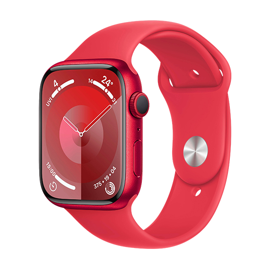 WATCH APPLE WATCH SERIES 9 GPS 45MM (PRODUCT)RED ALUMINIUM CASE WITH SPORT BAND S/M - (PRODUCT)RED