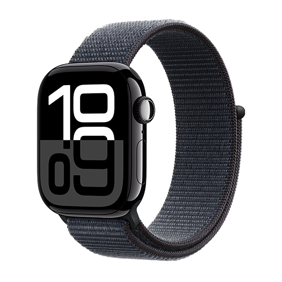 Watch Apple Watch Series 10 GPS 42mm Jet Black Aluminium Case with Sport Loop - Black