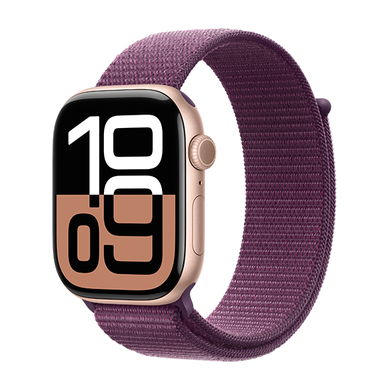 Watch Apple Watch Series 10 GPS 46mm Rose Gold Aluminium Case with Sport Loop - Plum