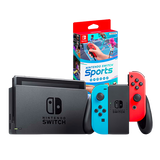 NINTENDO SWITCH V2 CONSOLE NEON RED / BLUE WITH SWITCH SPORTS