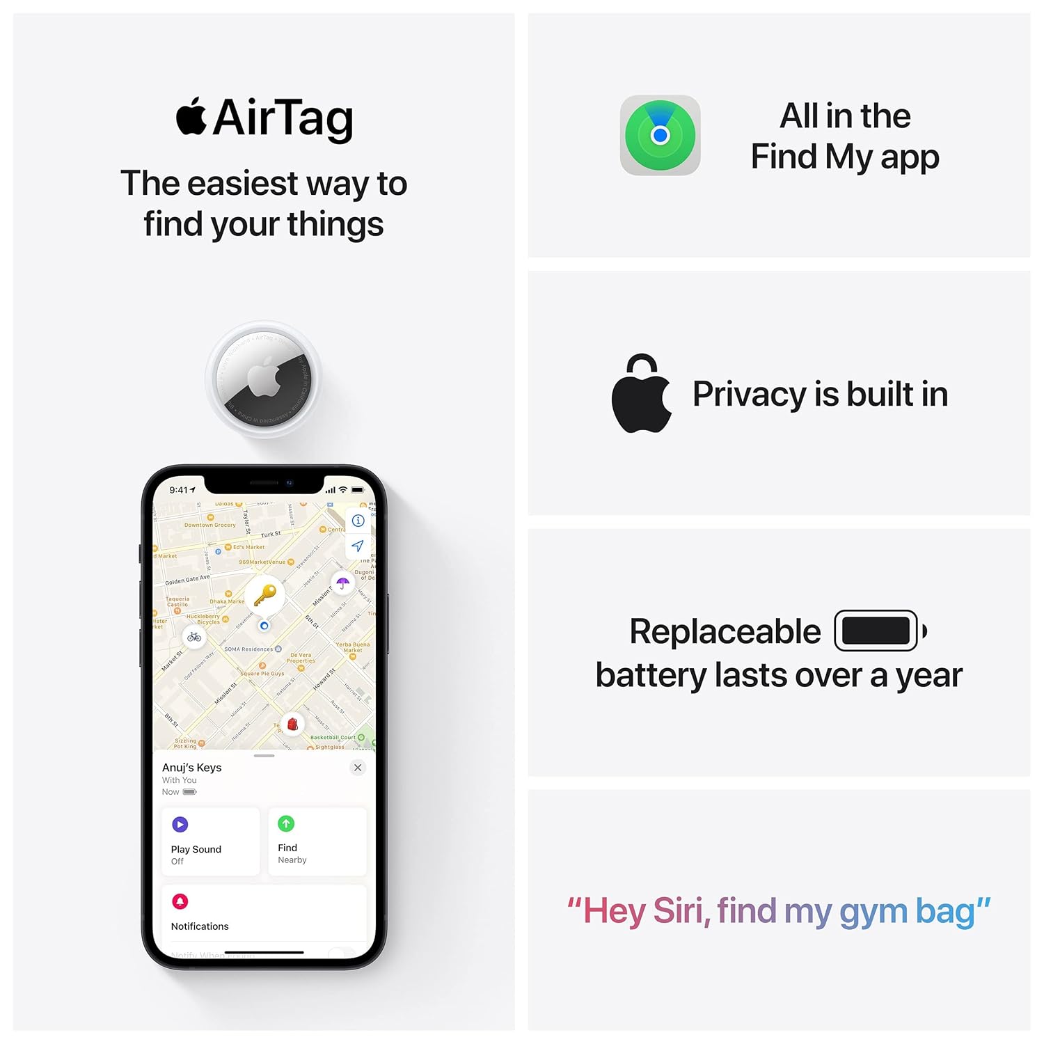 APPLE AIRTAG 1 PACK - WHITE