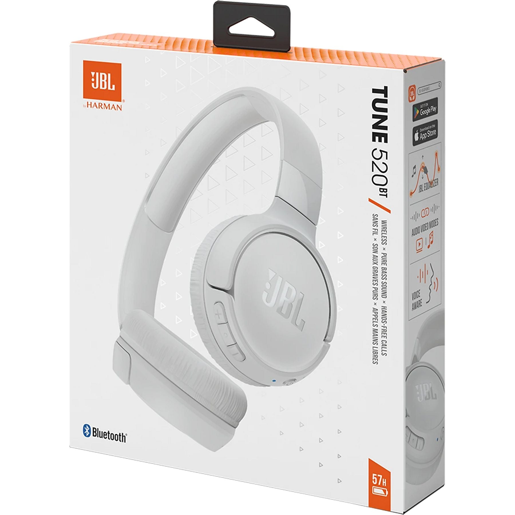 JBL TUNE 525BT BLUETOOTH HEADSET - WHITE