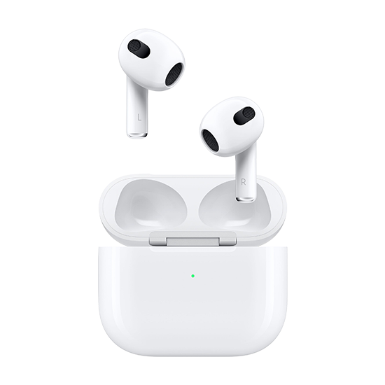 APPLE AIRPODS 3RD GEN. WITH LIGHTNING CHARGING CASE MPNY3RU/A - WHITE