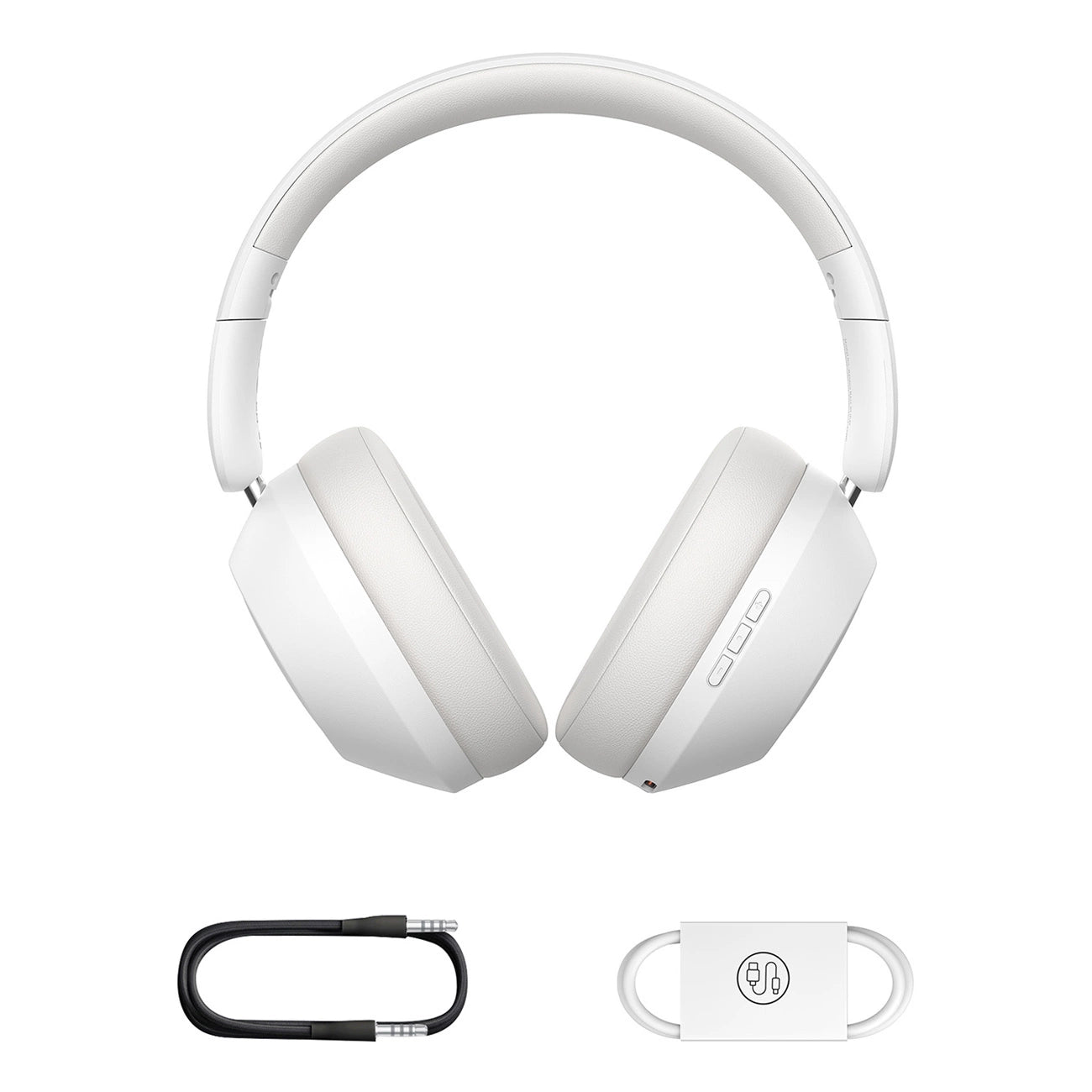 BASEUS BASS 30 MAX WIRELESS ON-EAR BLUETOOTH 5.3 HEADPHONES - WHITE