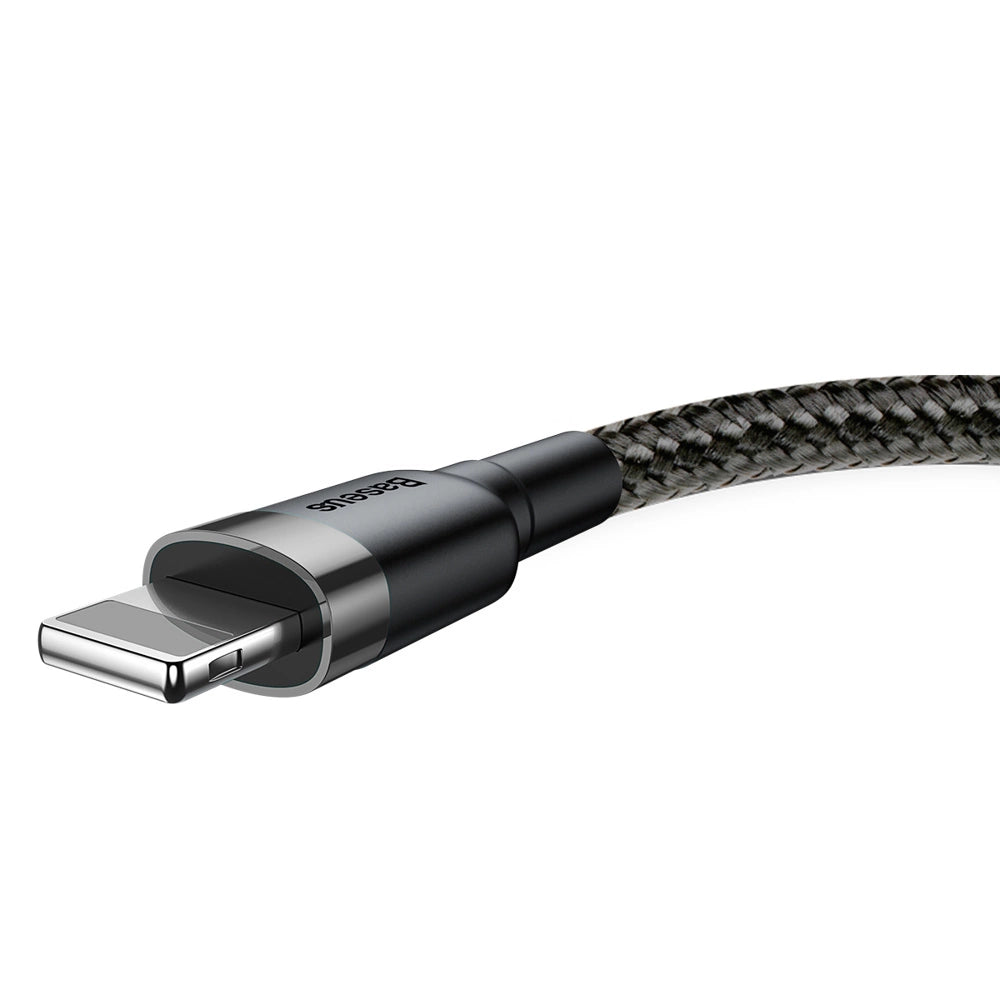 BASEUS CAFULE USB-A / LIGHTNING 2.4A QC 3.0 CABLE 1 M - BLACK-GRAY