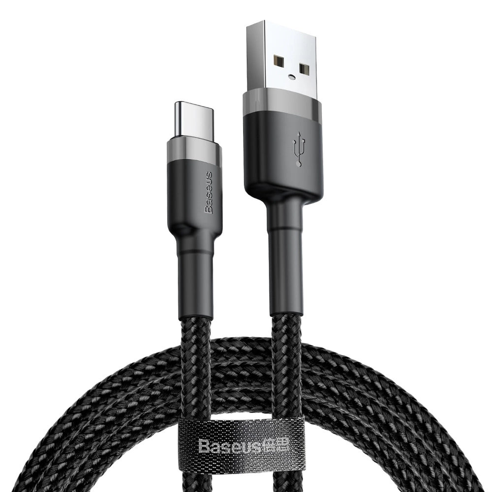 BASEUS CAFULE USB-A / USB-C QC 3.0 3A CABLE 1 M - BLACK-GRAY