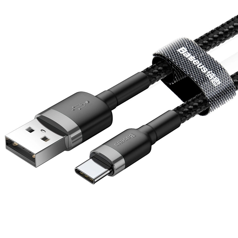 BASEUS CAFULE USB-A / USB-C QC 3.0 3A CABLE 1 M - BLACK-GRAY