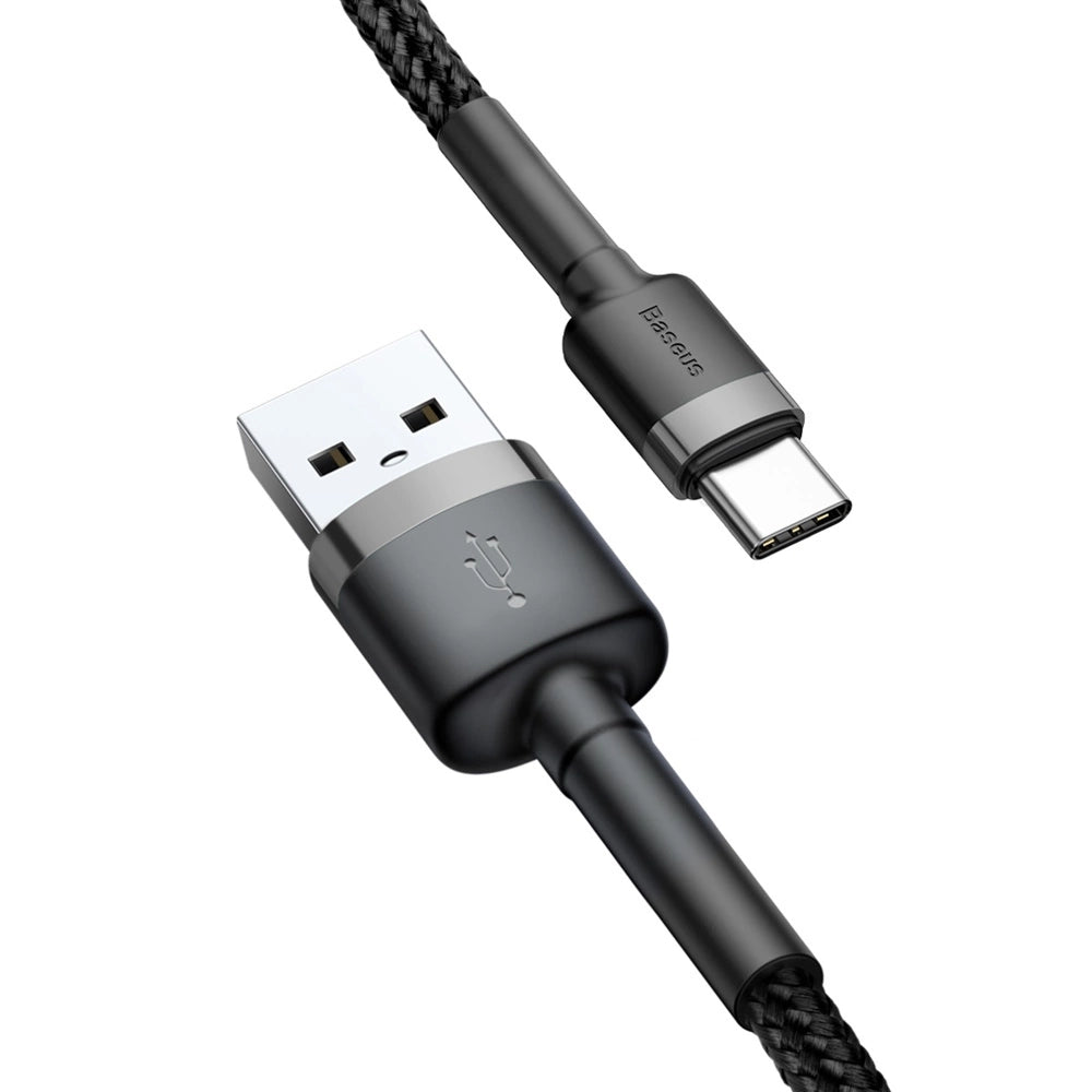 BASEUS CAFULE USB-A / USB-C QC 3.0 3A CABLE 1 M - BLACK-GRAY