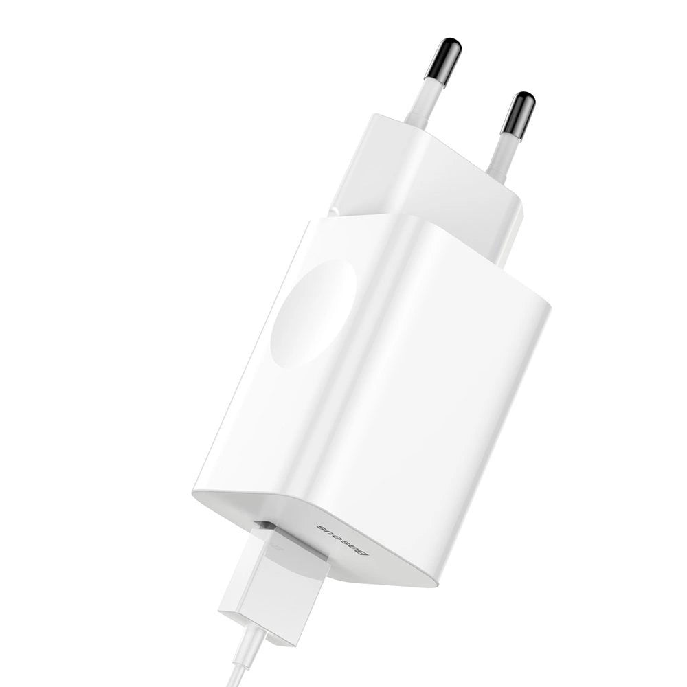 BASEUS CHARGING QUICK CHARGER CCALL-BX02 USB-A 24W QC 3.0 NETWORK CHARGER - WHITE