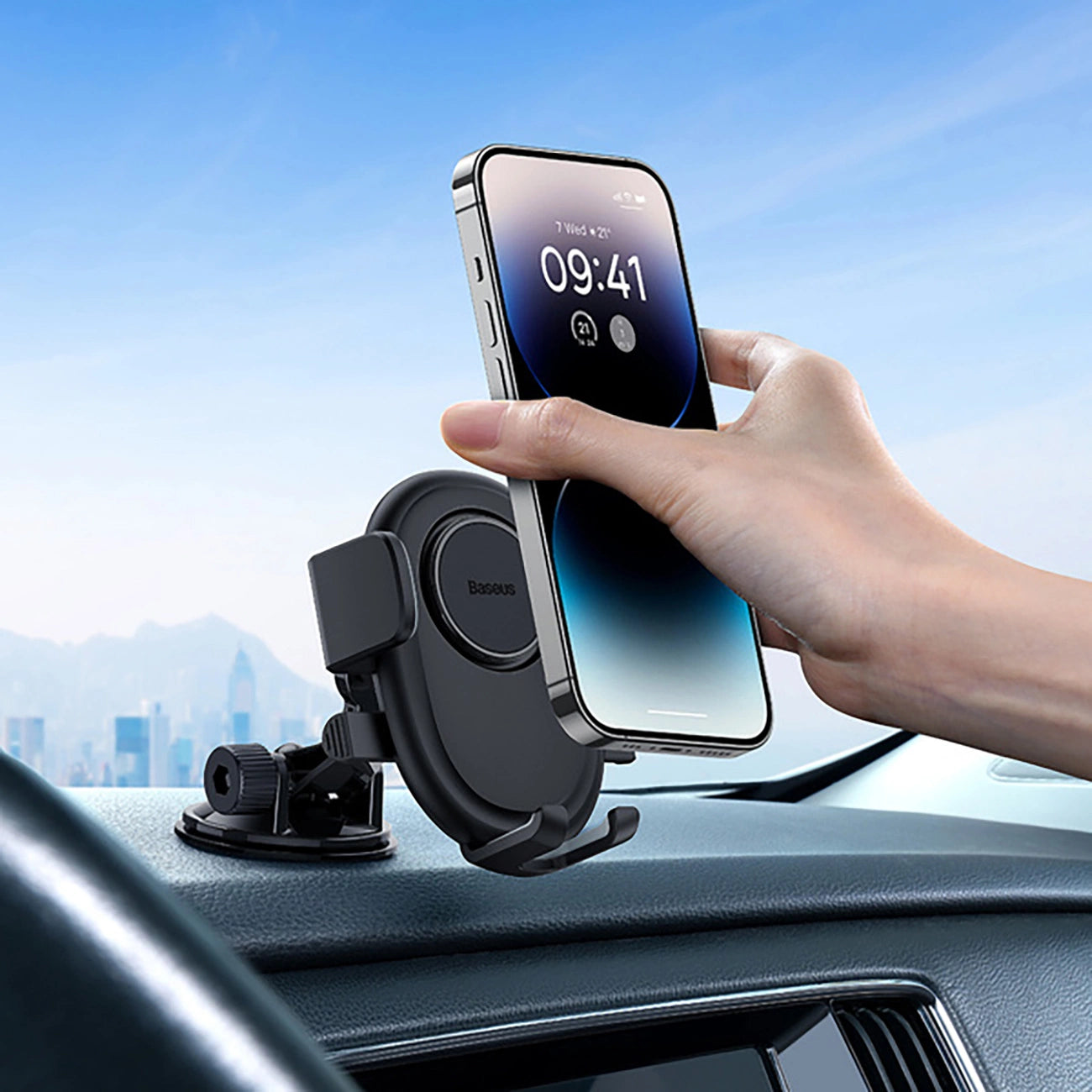 BASEUS ULTRACONTROL LITE SERIES CAR PHONE HOLDER - BLACK