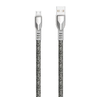 DUDAO USB BRAIDED CABLE - MICRO USB 5 A 1 M GRAY (L3PROM GRAY)