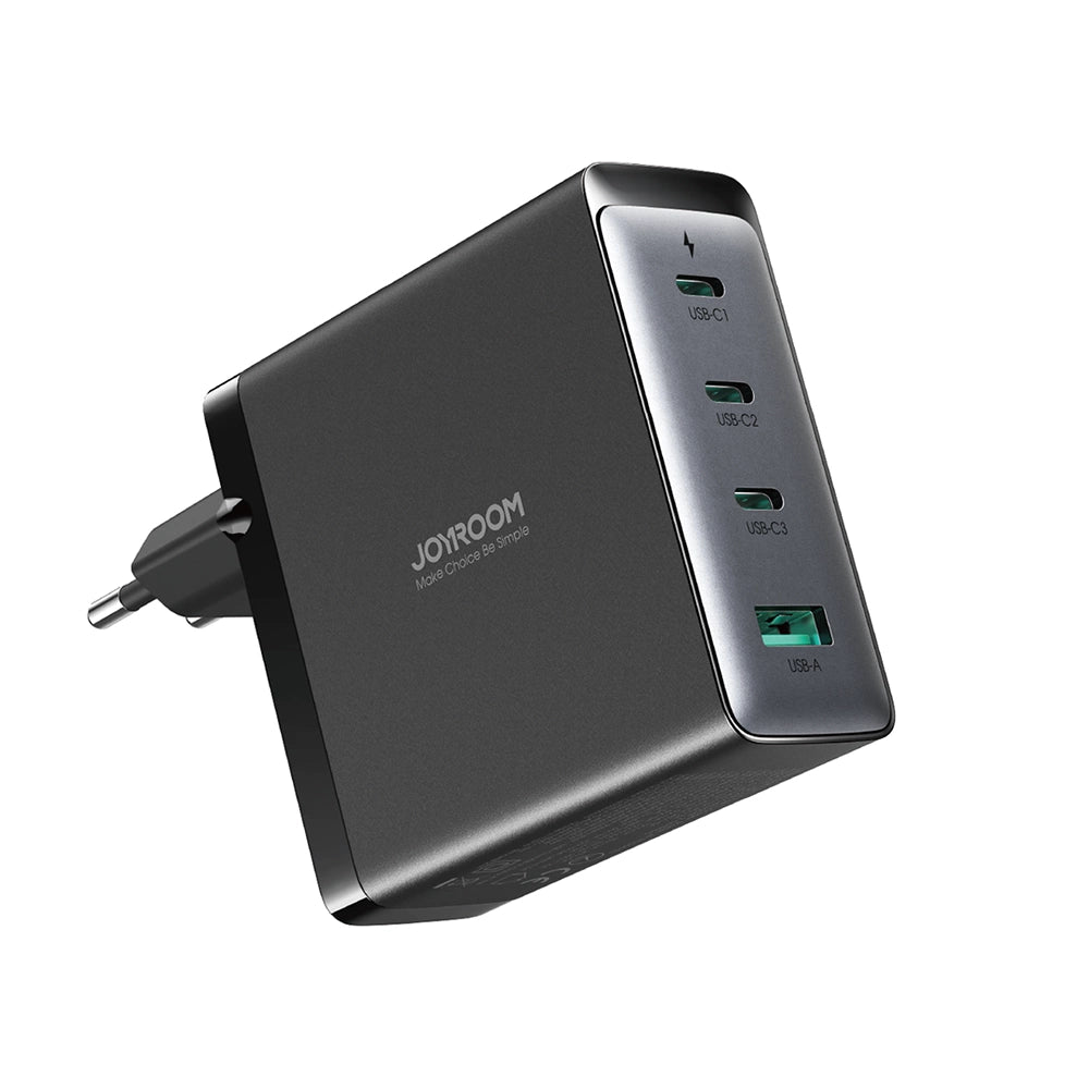 GAN 140W FAST CHARGER 3 X USB-C / USB-A JOYROOM JR-TCG05EU - BLACK + USB-C - USB-C 240W 1.2M CABLE