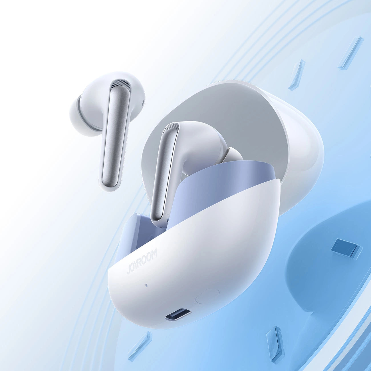 JOYROOM FUNPODS JR-FN2 TWS IN-EAR HEADPHONES WITH BLUETOOTH 5.4, ANC FUNCTION AND IP54 PROTECTION - WHITE