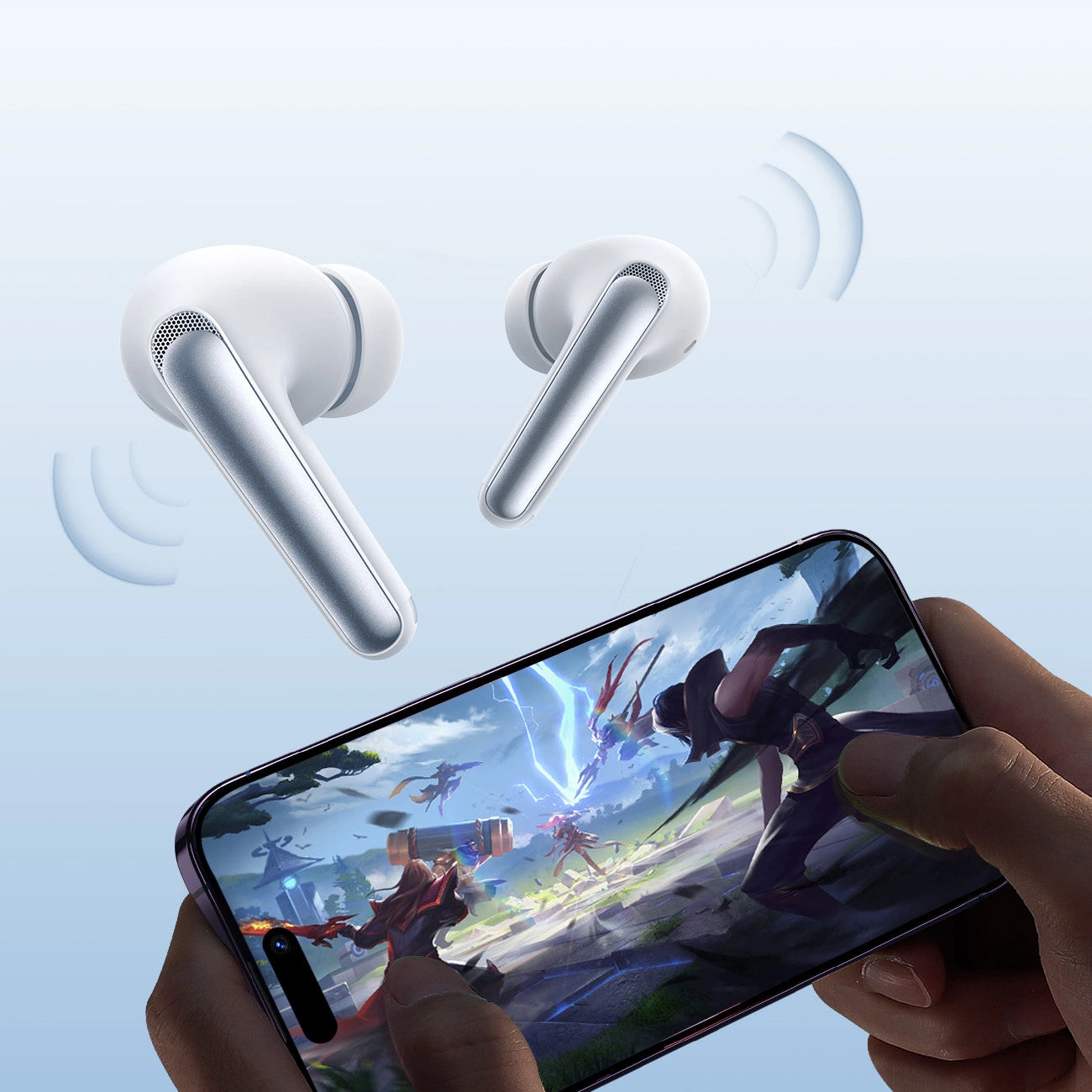 JOYROOM FUNPODS JR-FN2 TWS IN-EAR HEADPHONES WITH BLUETOOTH 5.4, ANC FUNCTION AND IP54 PROTECTION - WHITE