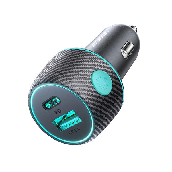 60W USB-C USB-A CAR CHARGER JOYROOM JR-CCN01 - BLACK