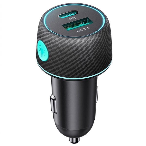 60W USB-C USB-A CAR CHARGER JOYROOM JR-CCN01 - BLACK