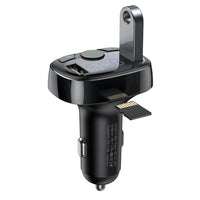 BLUETOOTH TRANSMITTER / CAR CHARGER BASEUS S-09A (OVERSEAS EDITION) - BLACK