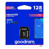 GOODRAM MICROCARD 128 GB MICRO SD XC UHS-I CLASS 10 MEMORY CARD, SD ADAPTER (M1AA-01280R12)