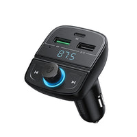 UGREEN FM TRANSMITTER BLUETOOTH 5.0 MP3 CAR CHARGER 3X USB TF MICRO SD 4.8 A BLACK (CD229)