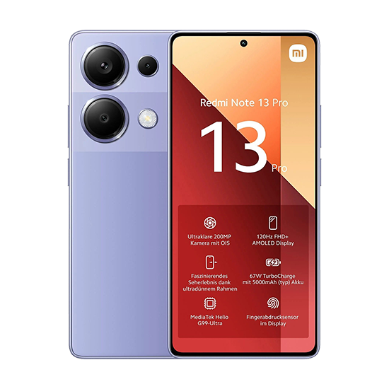 XIAOMI REDMI NOTE 13 PRO 4G DUAL SIM 8GB RAM 256GB - PURPLE